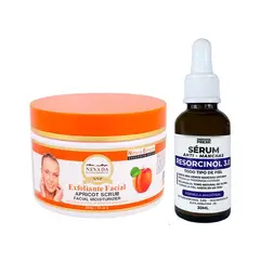 NEVADA NATURAL PRODUCTS - Exfoliante Facial Albaricoque + Serum Antimanchas Resorcinol