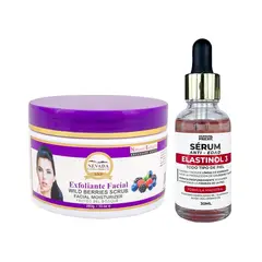 NEVADA NATURAL PRODUCTS - Exfoliante Facial Frutos Bosque + Serum Antiedad Elastinol 3