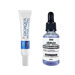 BIOAQUA - Crema Antiacne Pure Skin + Serum Ilumina Niacinamida 10