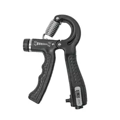 GENERICO - Hand Grip Ejercitador De Mano con Contador 60Kg 1 pza Negro