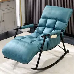GENERICO - Silla Mecedora Reclinable Azul