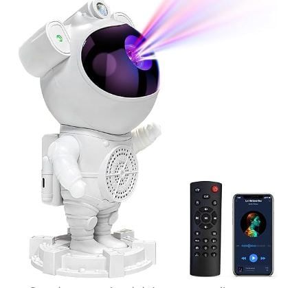 Astronauta Proyector Lampara con parlante, luz nebulosa y es