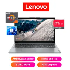 LENOVO - LAPTOP IDEAPAD 1 15 AMD RYZEN 5 7520U 8GB RAM 512GB SSD