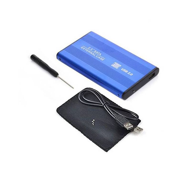 Case disco duro 2.5" usb 2.0 adaptador disco laptop enclosure AZUL