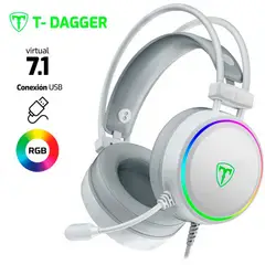 T-DAGGER - AUDIFONO SONA T-RGH304W USB 7.1 RGB BLANCO