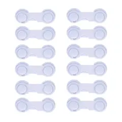 PENTHA - Cerradura Bloqueo de Seguridad para Bebé x6 pzas Blanco