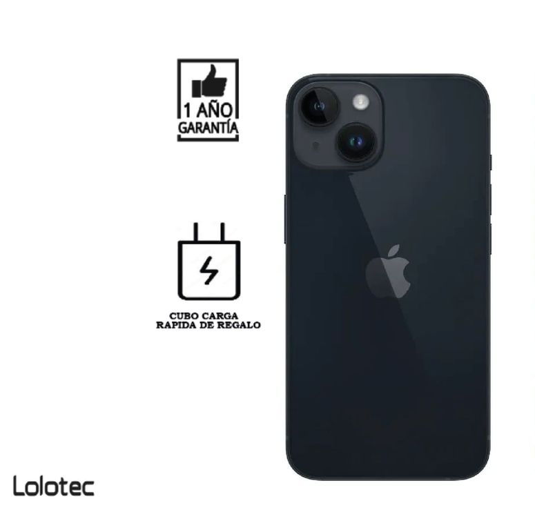 IPhone 14 128 GB I Reacondicionado grado A I color: Midnight