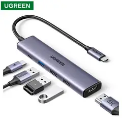 UGREEN - Adaptador hub Usb C 5en1 Multipuertos 4k Hdmi p MacBook ProAir