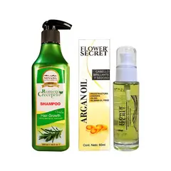 NEVADA NATURAL PRODUCTS - Shampoo Romero Crecepelo 320ml + Aceite de Argán 60ml