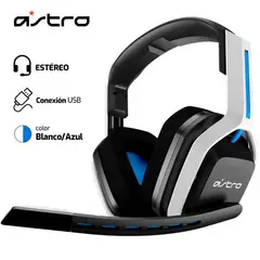 ASTRO - AUDIFONO A20 INALAMBRICO ESTEREO BLANCO AZUL
