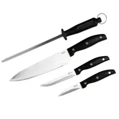 OSTER - Set de Cuchillos con Afilador 4 Piezas Acero Inoxidable