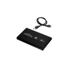 GENERICO - Case disco duro 2.5" usb 2.0 adaptador disco laptop enclosure NEGRO