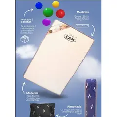 CAM - Colchon para Cuna Largo 1.10cm x13 grosor x 70 ancho