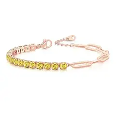 LA TIENDA 88 JOYAS Y ACCESORIOS - La Tienda 88 - Pulsera Brazalete Bañado en Oro de 18k - Ambar