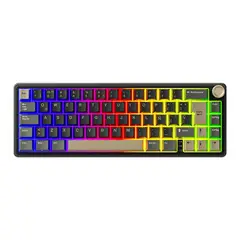 ROYAL KLUDGE - Teclado Mecánico Español Rk R65 Phantom Chartreuse switch