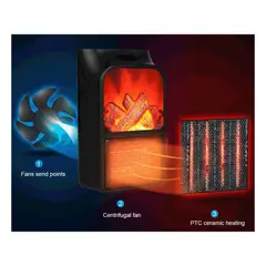 ROHS - Calefactor Portatil con Control Flame Heater 1000W