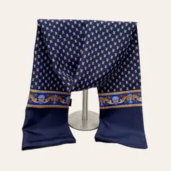 KAST PE - Bufanda Suave Lennin Azul Doble Capa pañuelo cuello hombre