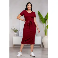 GENERICO - Conjunto Casual Polo y Falda Roberta Color Vino Estacion 108