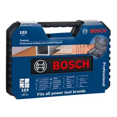BOSCH - Juego Set Profesional 103 Piezas Brocas y Puntas para taladrar
