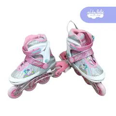 OKA - PATIN LINEAL BLANCO NIÑA TALLA S