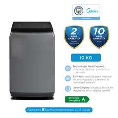 MIDEA - Lavadora Automática MA200W100G-PE Carga Superior 10KG Gris