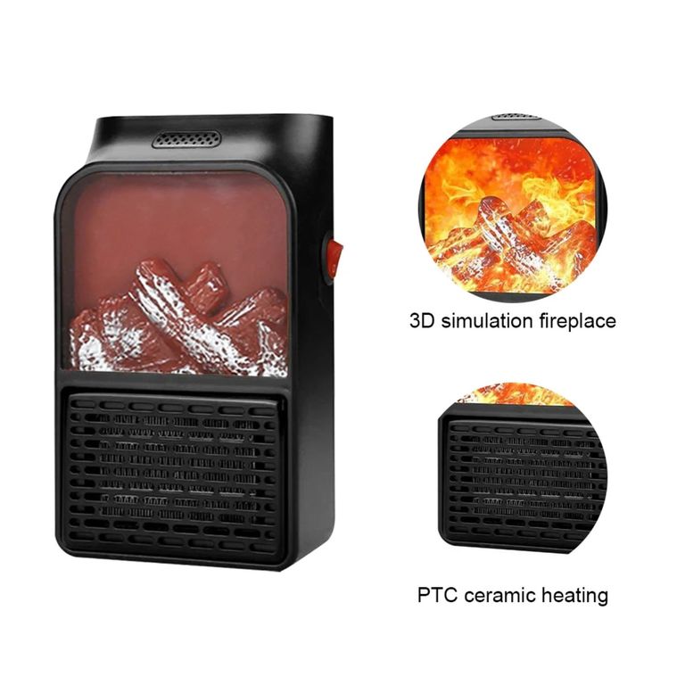 Calefactor Eléctrico Flame Heater de 1000 Watts