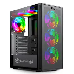 CYBERTEL - Case Gamer Killer Cbx 5016 4 Fan Rgb Doble Ring 3.0 Gabinete
