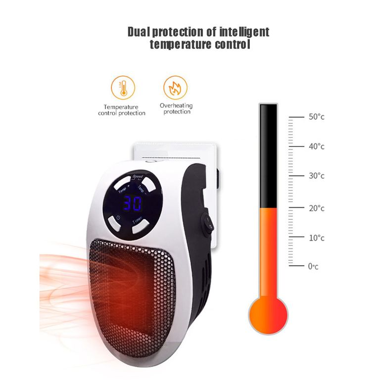 Calentador Eléctrico Portátil con Control