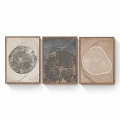 DECO DESIGN - SET WOODS X 3 PCS -50X70CM