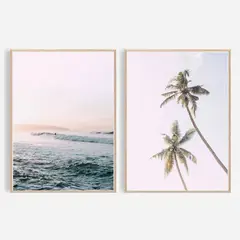 DECO DESIGN - SET SURF PALM X 2 PCS - 50X70CM