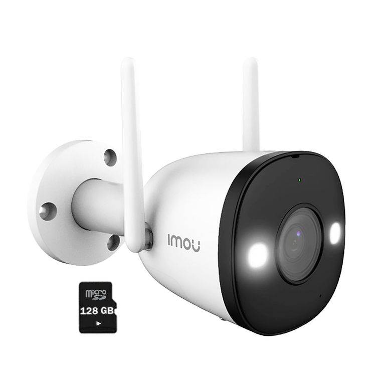 Cámara Seguridad IP BULLET 3 2K 3MP Exterior Noche Color + 128GB