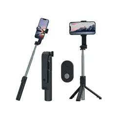 GENERICO - Tripode Bluetooth Selfie Stick Para Lives Stream y Grabaciones WEP-P20S - NEGRO