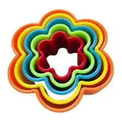 GENERICO - Molde Cortador de Galletas en Forma de Flor 5 piezas