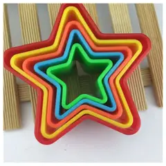 GENERICO - Molde Cortador de Galletas en Forma de Estrella 5 piezas