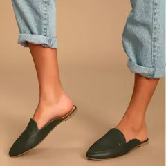 GENERICO - Zapatos mules Mujer Misshus Mica verde oscuro