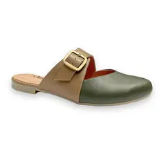 GENERICO - Zapatos mules Mujer Misshus Ana verde arena