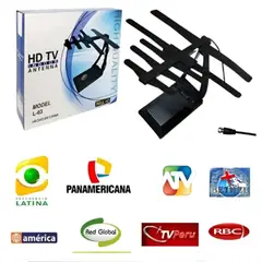 GENERICO - ANTENA DIGITAL PARA TV HL-102 ANALOGICO FULL HD INTERIORES Y EXTERIORES