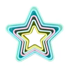 GENERICO - Molde Cortador de Galletas Estrella 5 piezas