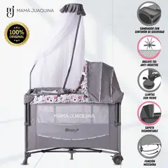 EBABY - Cuna Corral de Lujo «FIYI» Edición Limitada Gray-Pink