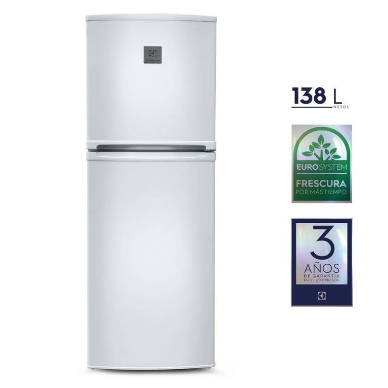REFRIGERADORA TOP MOUNT FROST ERT18G2HNW 138 LT