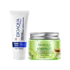 BIOAQUA - Crema Facial Antiacné Pure Skin + Exfoliante de Kiwi y Caracol