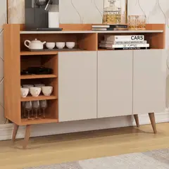 TU MESITA - Aparador Vajillero Celta 3 puertas color BlancoDuna