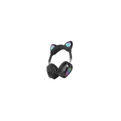 SEISA - AUDIFONOS BLUETOOTH GATO METALICO -LECTOR MICRO SD
