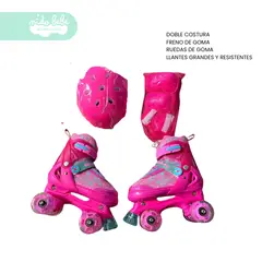 OXIEPRO - PATIN 4 RUEDAS ROSA TALLA M 35-38