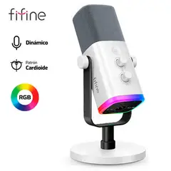 FIFINE - MICROFONO AM8 DINÁMICO BLANCO