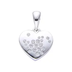SANTORAL - Dije Corazón con Cristales - Plata