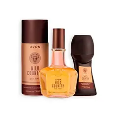 AVON - Wild Country Perfume de Hombre con Deo SPray y Roll On