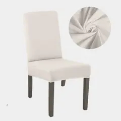 SALA FABULOSA - Funda protectora de silla Lycra Set 8 pzs blanco obsessed