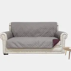 SALA FABULOSA - Protector de mueble impermeable 321 GRIS Color reversible Guinda