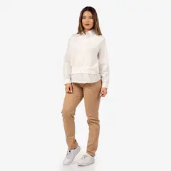 INDEMA - Chompa Camisero 2 en 1 Color Blanco